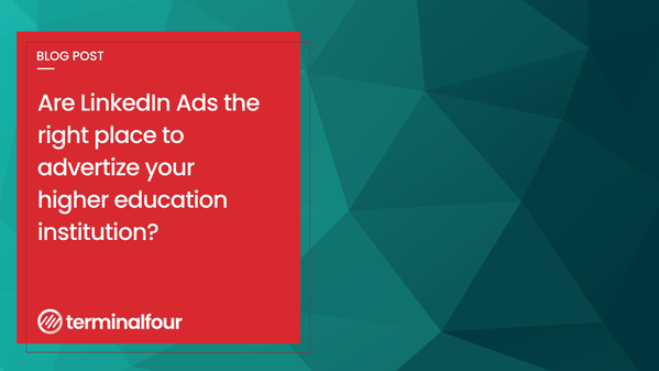 Are you using LinkedIn Ads to advertise your college or university? If not, you may be missing an interesting opportunity. This week, we look at why LinkedIn has a place in your advertising budget, and we’ll follow this up next week with some specific higher ed examples.