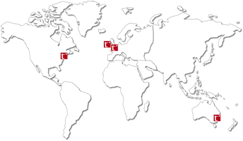 Locations Map showing offices in Ireland, the UK and the US.