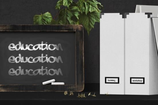 Image of chalk board with the words 'EDUCATION' on it