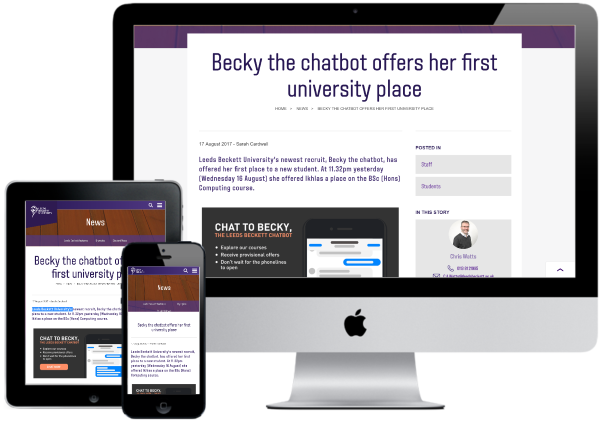 Leeds Beckett University Becky Chatbot