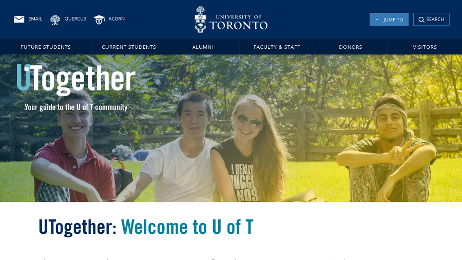 university of toronto-landing pages for higher education