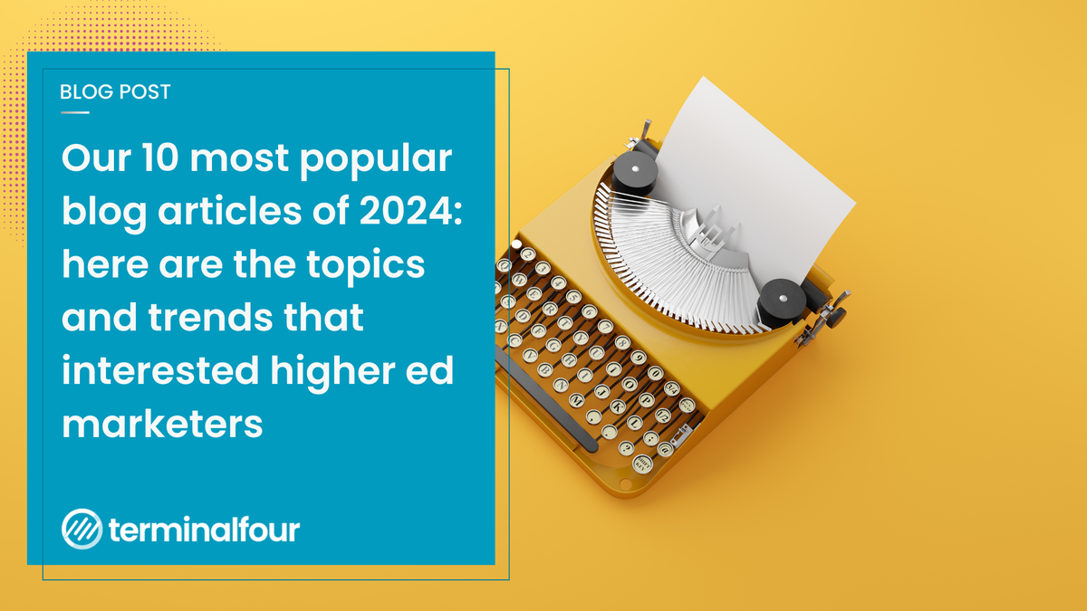 What were the 10 most buzzworthy blog articles of the year 2024?From content creation hacks to game-changing digital transformation strategies, these must-reads reveal the top trends higher education marketers are diving into. Get inspired and level up your marketing game for 2025!