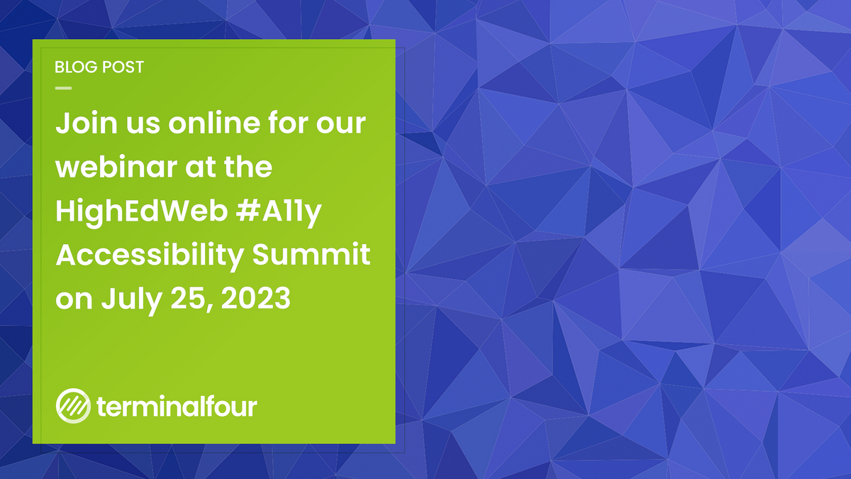 Every year, hundreds of higher education professionals meet up online for the HighEdWeb Accessibility Summit. This year, we continue our long tradition of support and sponsorship, and are delighted to present a talk on breaking accessibility barriers for content editors.