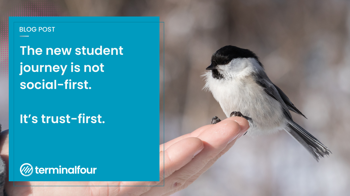 Social still matters. But in an AI-saturated, algorithm-driven discovery environment, the institutions students trust most won't be the loudest on the feed. They'll be the clearest off it.