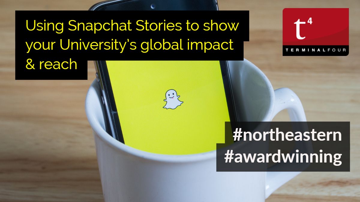 An award winning example of using Snapchat stories combined with a microsite to show the global reach of Northeastern students