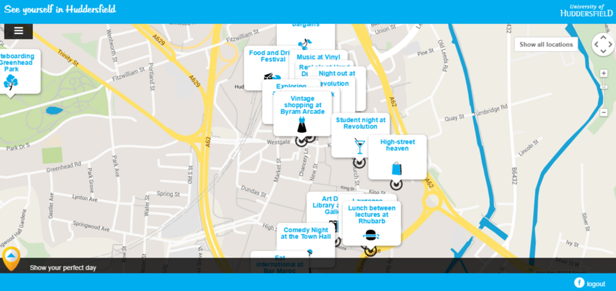 University of Huddersfield's impressive interactive app 