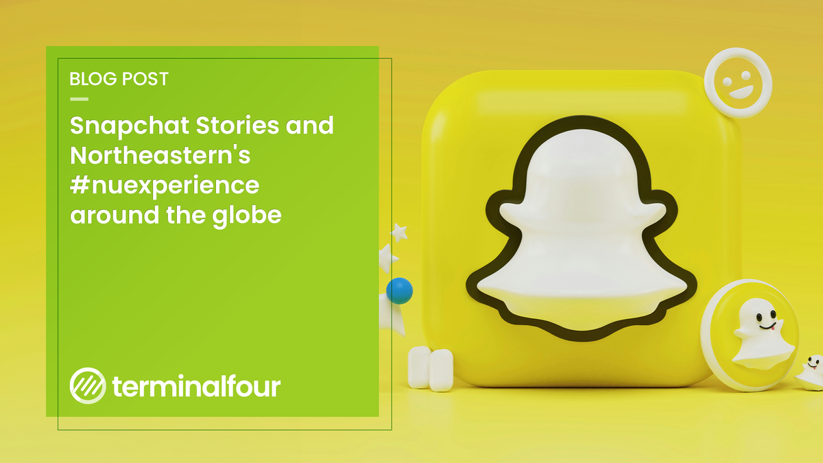 An award winning example of using Snapchat stories combined with a microsite to show the global reach of Northeastern students