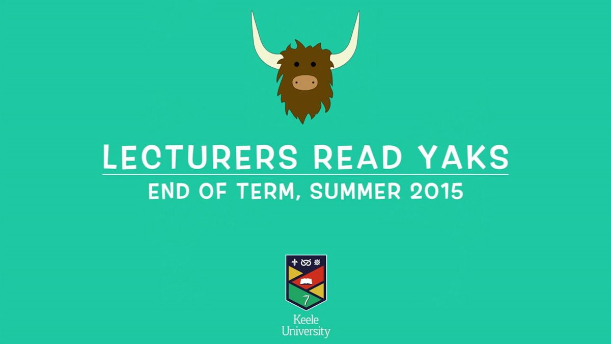 Watch lecturers from Keele University read posts from Yik Yak
