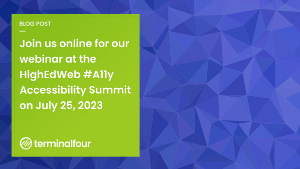 Every year, hundreds of higher education professionals meet up online for the HighEdWeb Accessibility Summit. This year, we continue our long tradition of support and sponsorship, and are delighted to present a talk on breaking accessibility barriers for content editors.