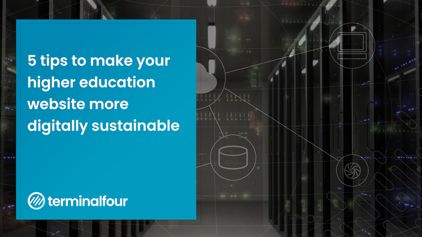 How to integrate digital sustainability and higher education websites blog Post feature image