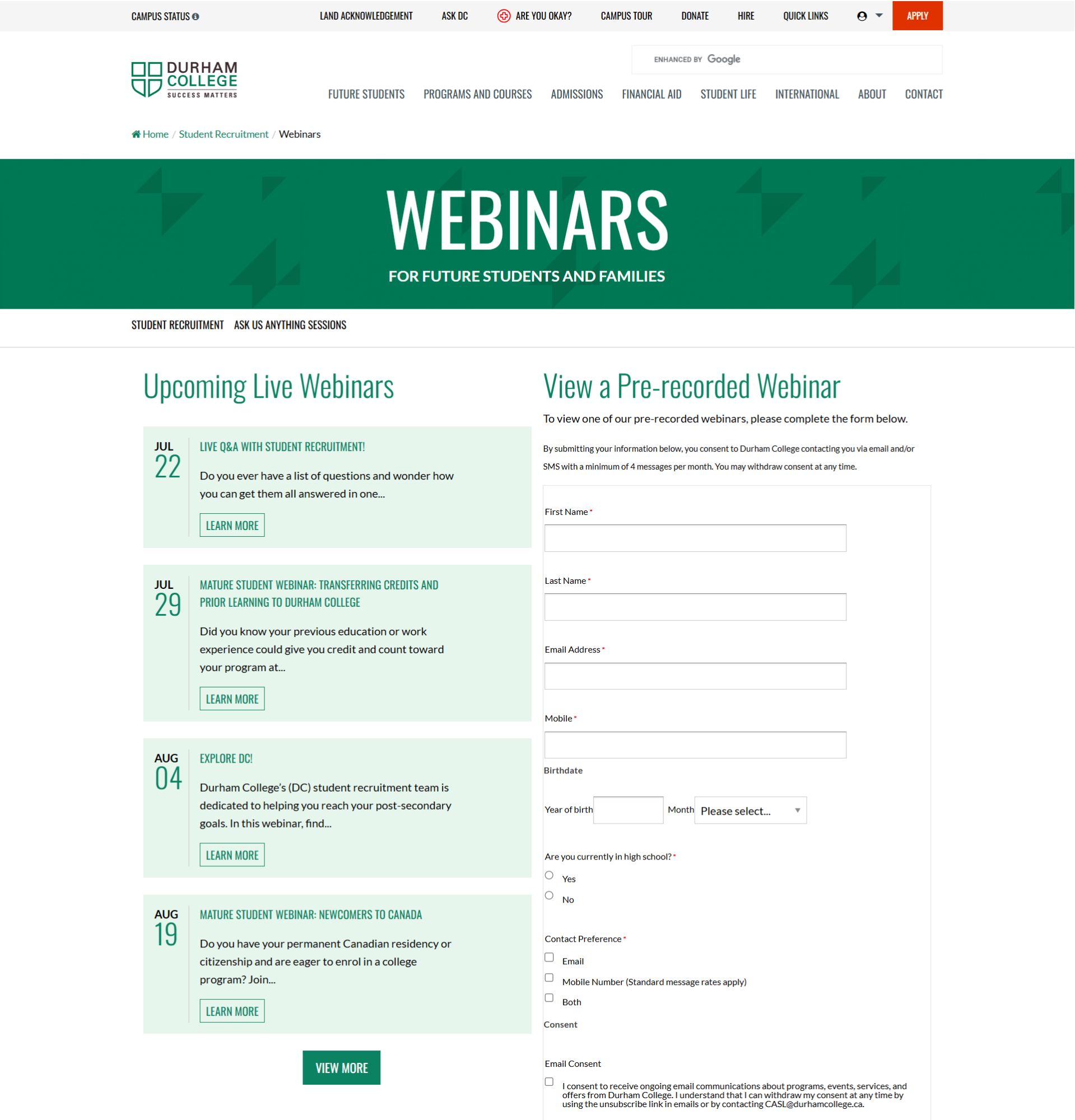 10 tips for webinars for student recruitment