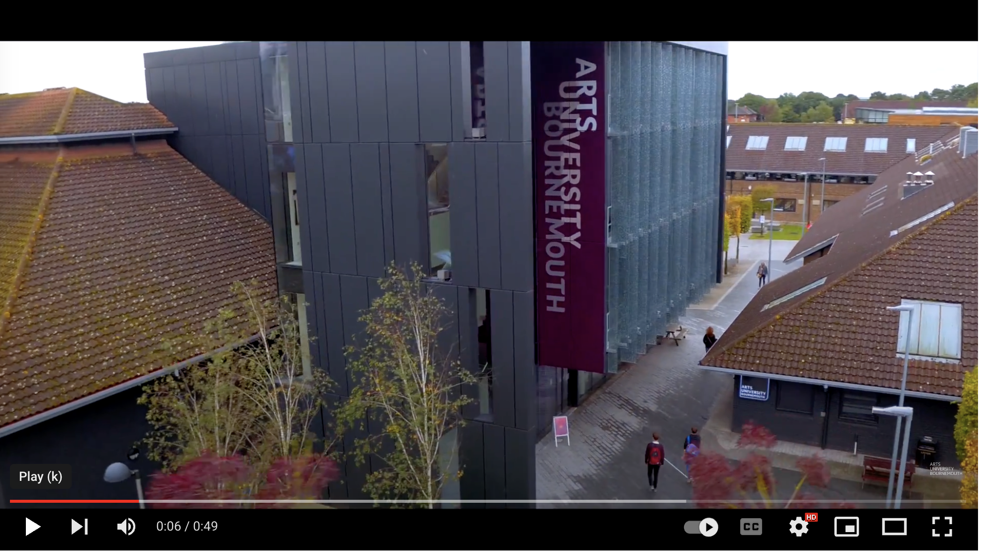 Arts University Bournemouth on YouTube - ideas for higher education