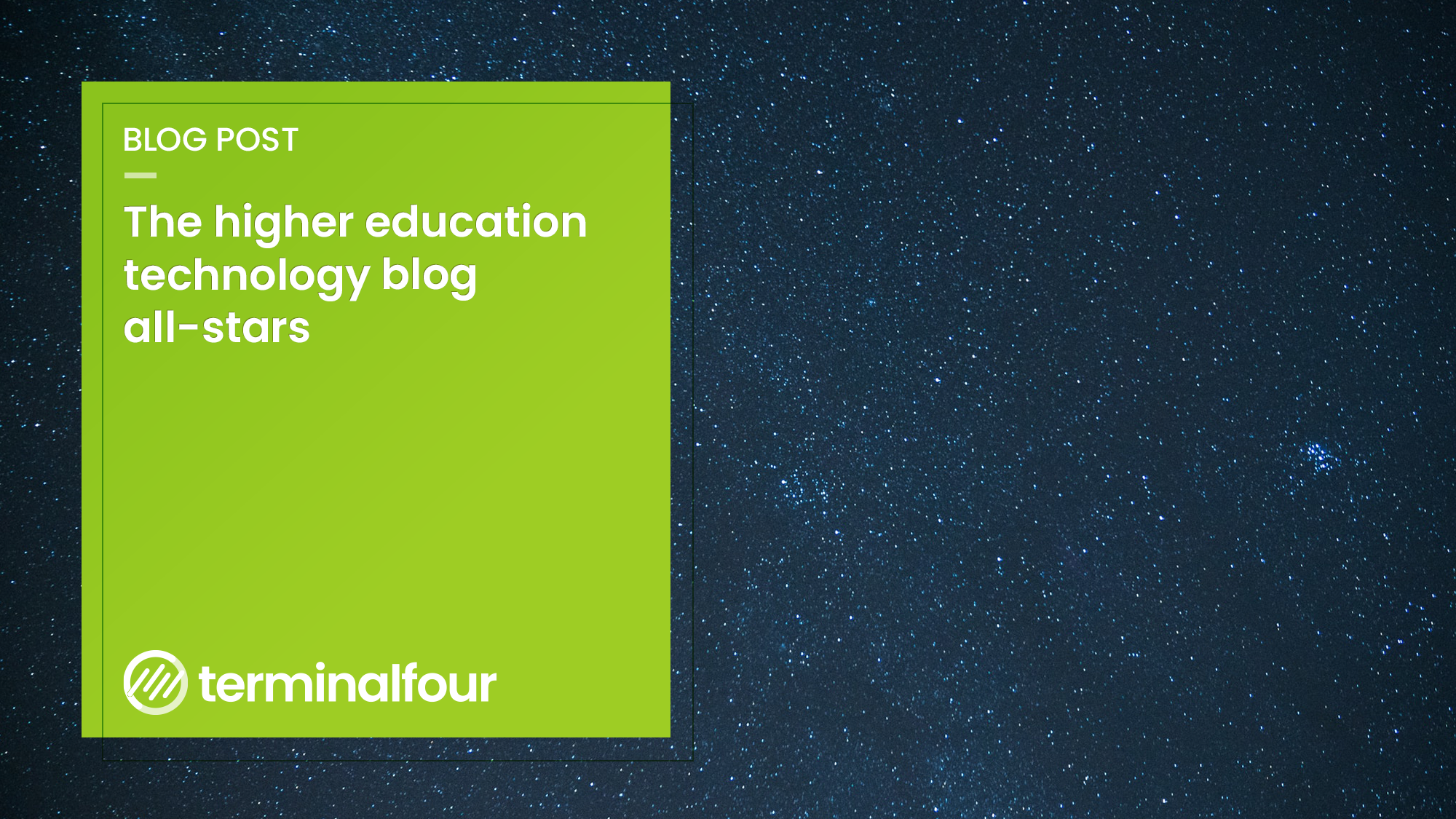Blog - The higher-education technology blog all-stars