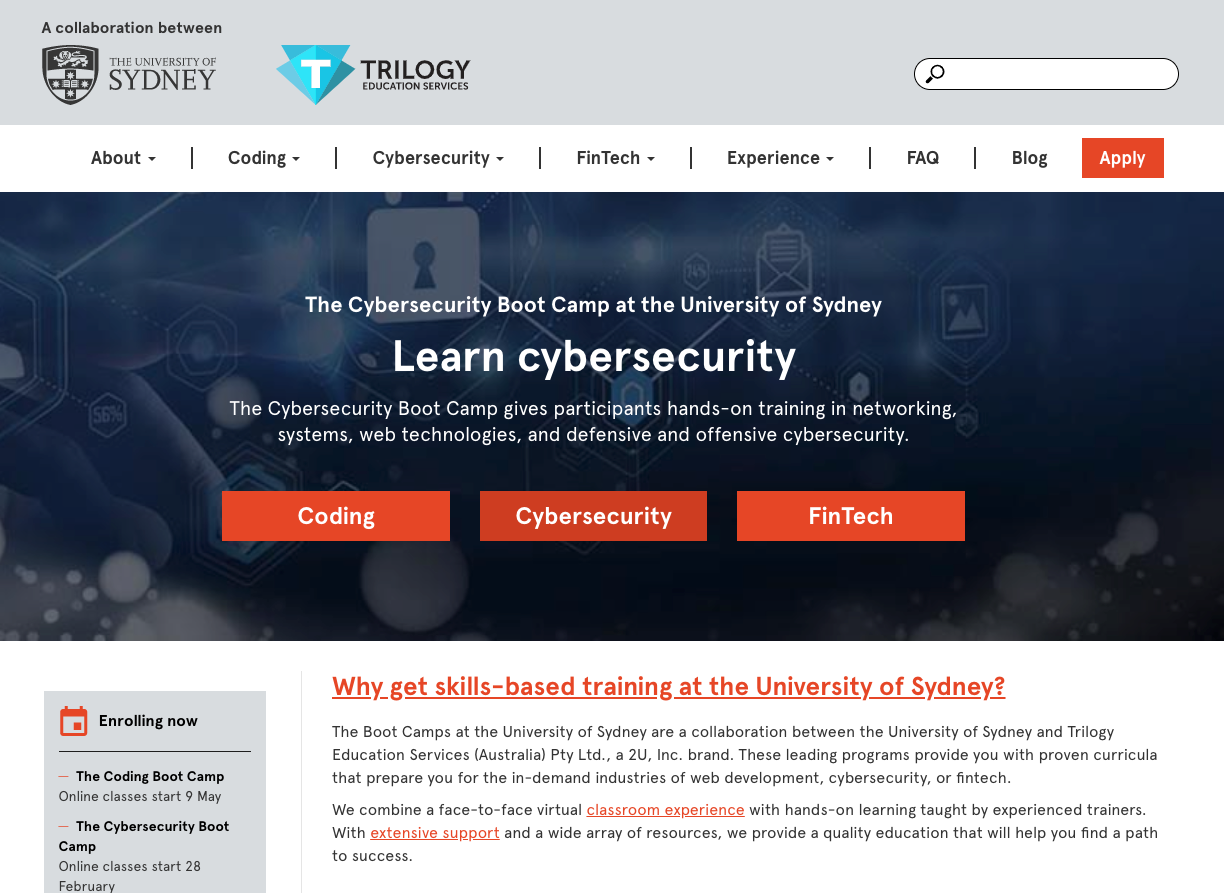 university of sydney bootcamps