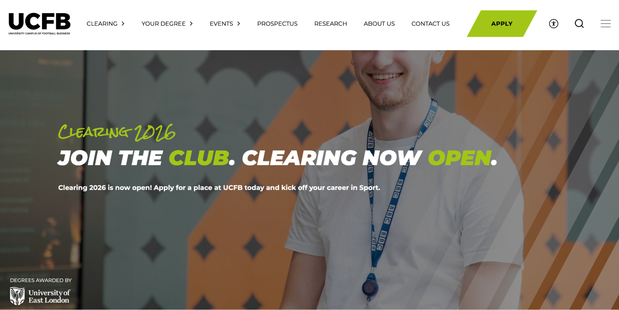 Clearing 2026 higher education marketing examples