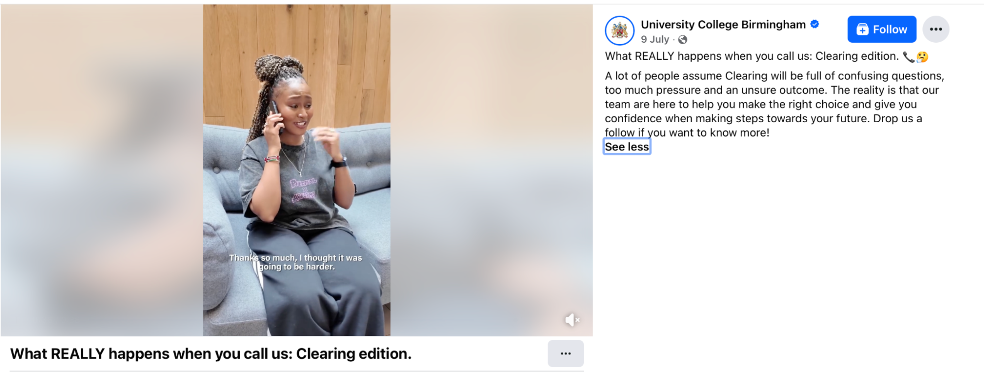 Clearing 2026 higher education marketing examples