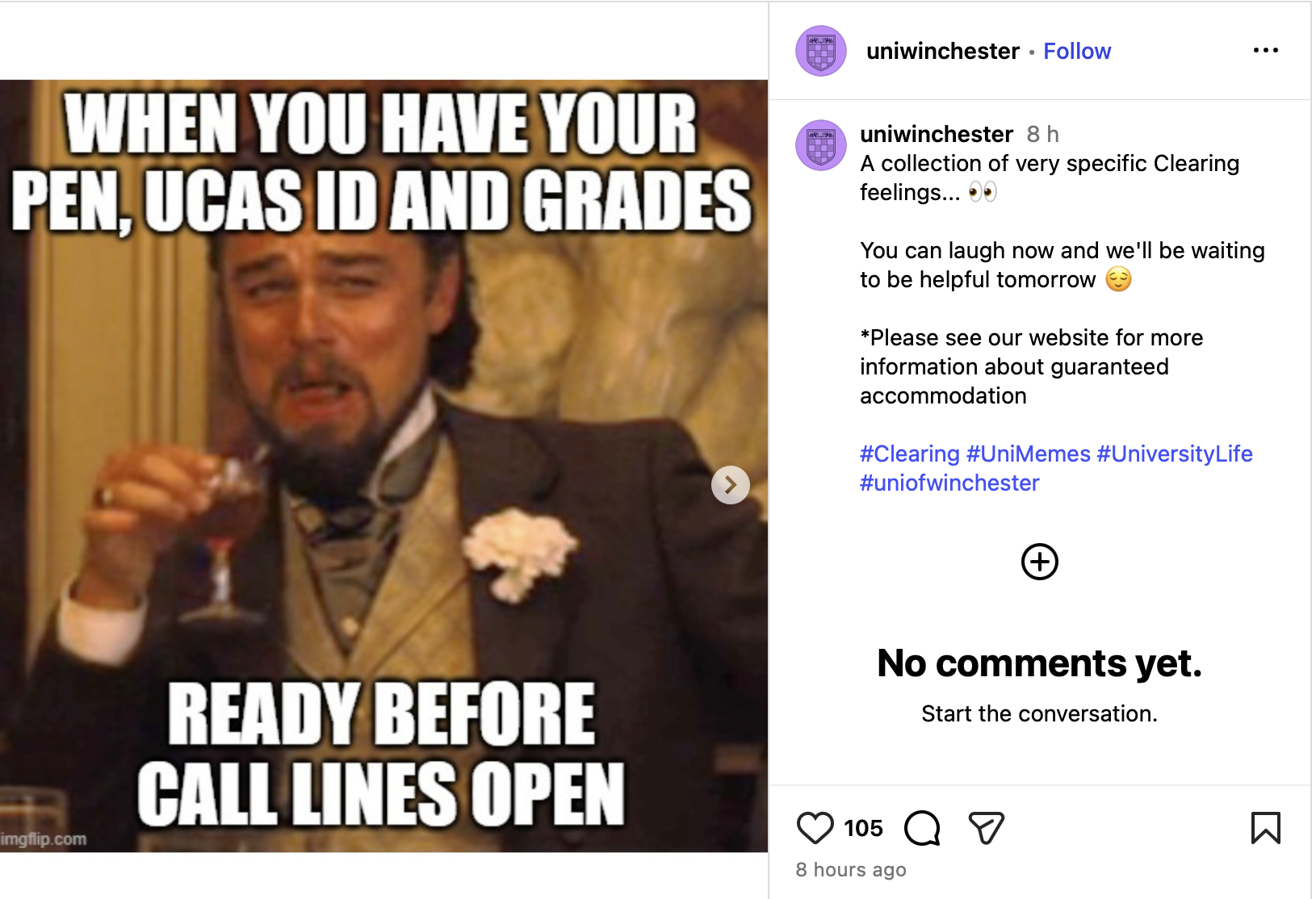 Clearing 2026 higher education marketing examples