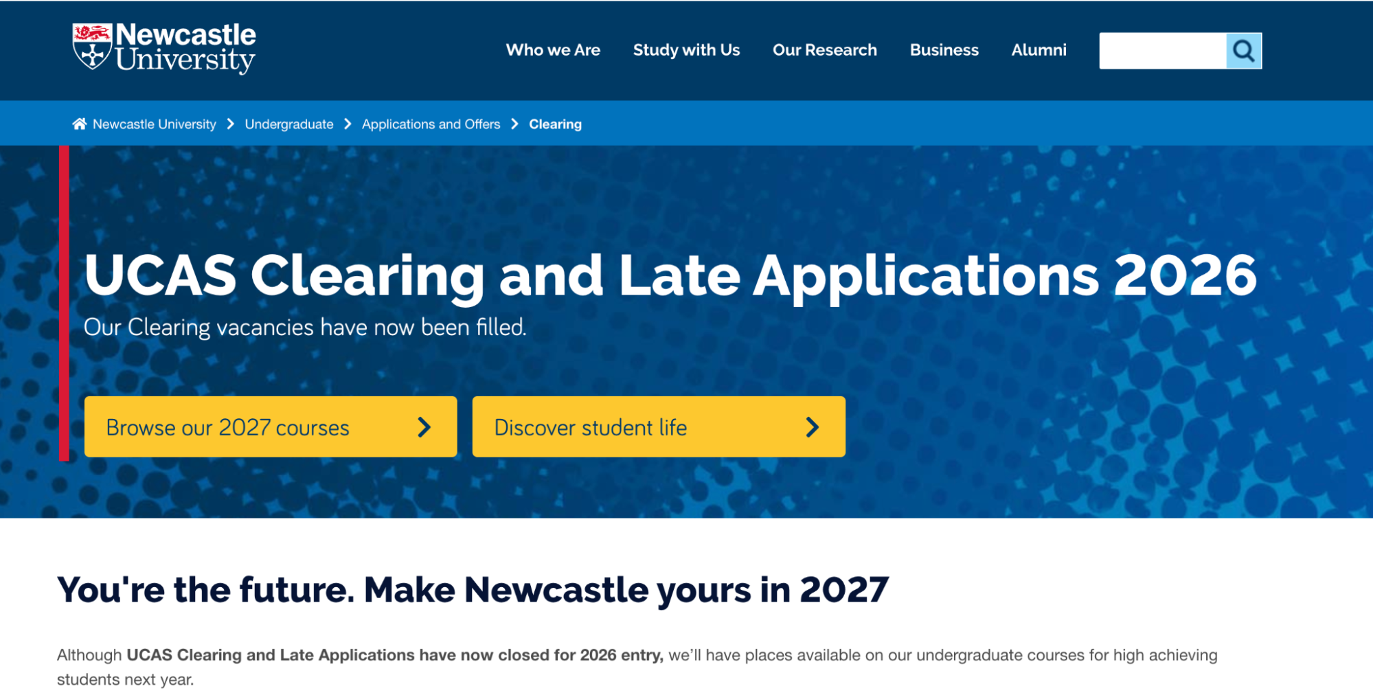 Clearing 2026 how to recruit in higher education