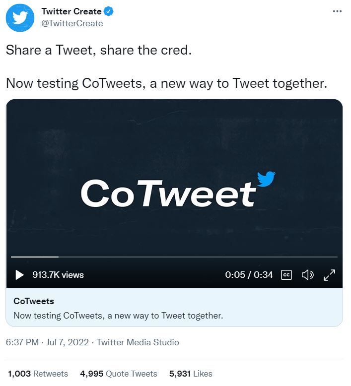 Co-Tweets for higher education marketing