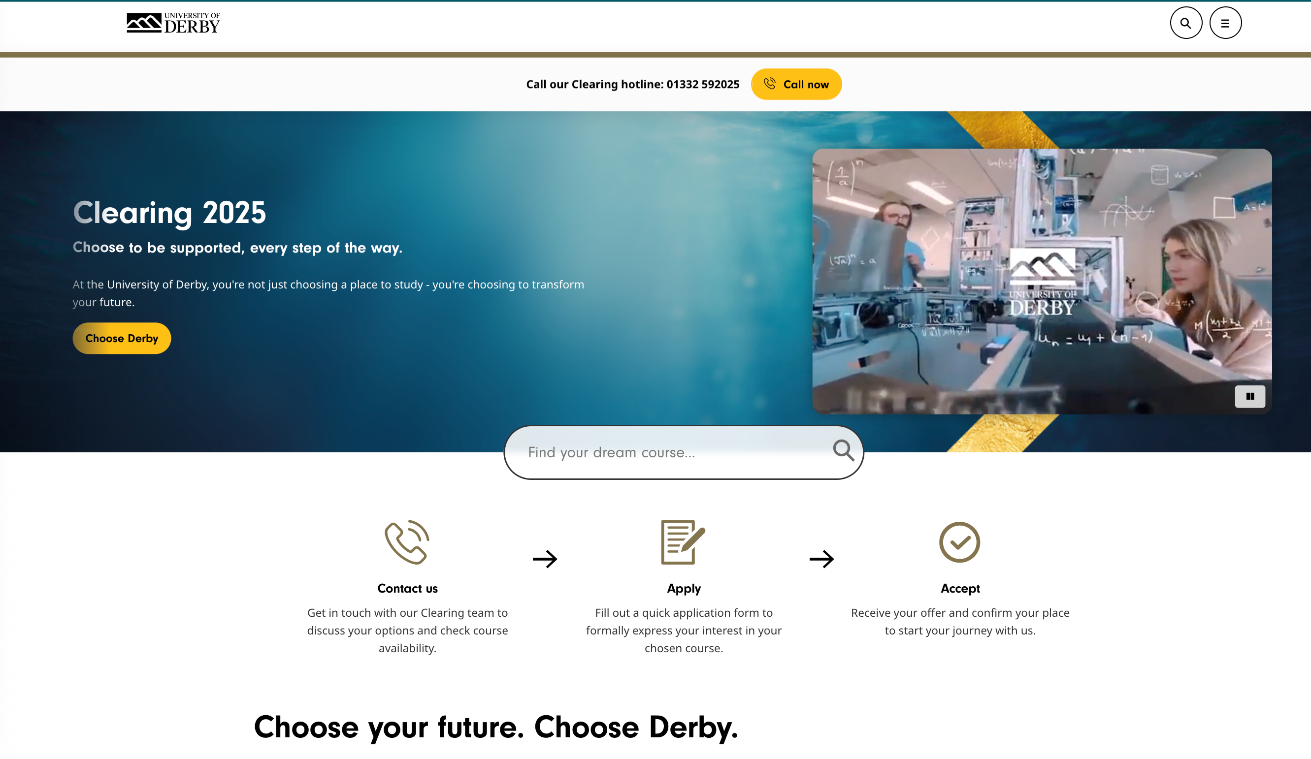 Derbyshire university
