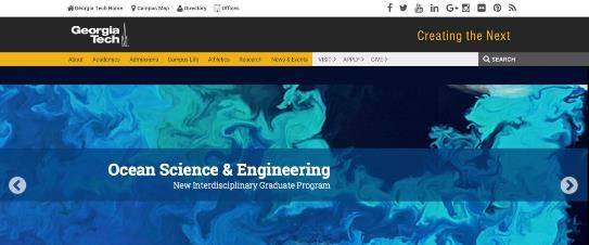 Screenshot of Georgia Tech Website 