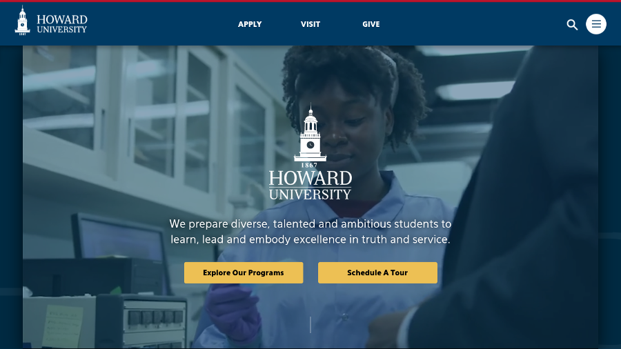 Howard University-landing pages for higher education