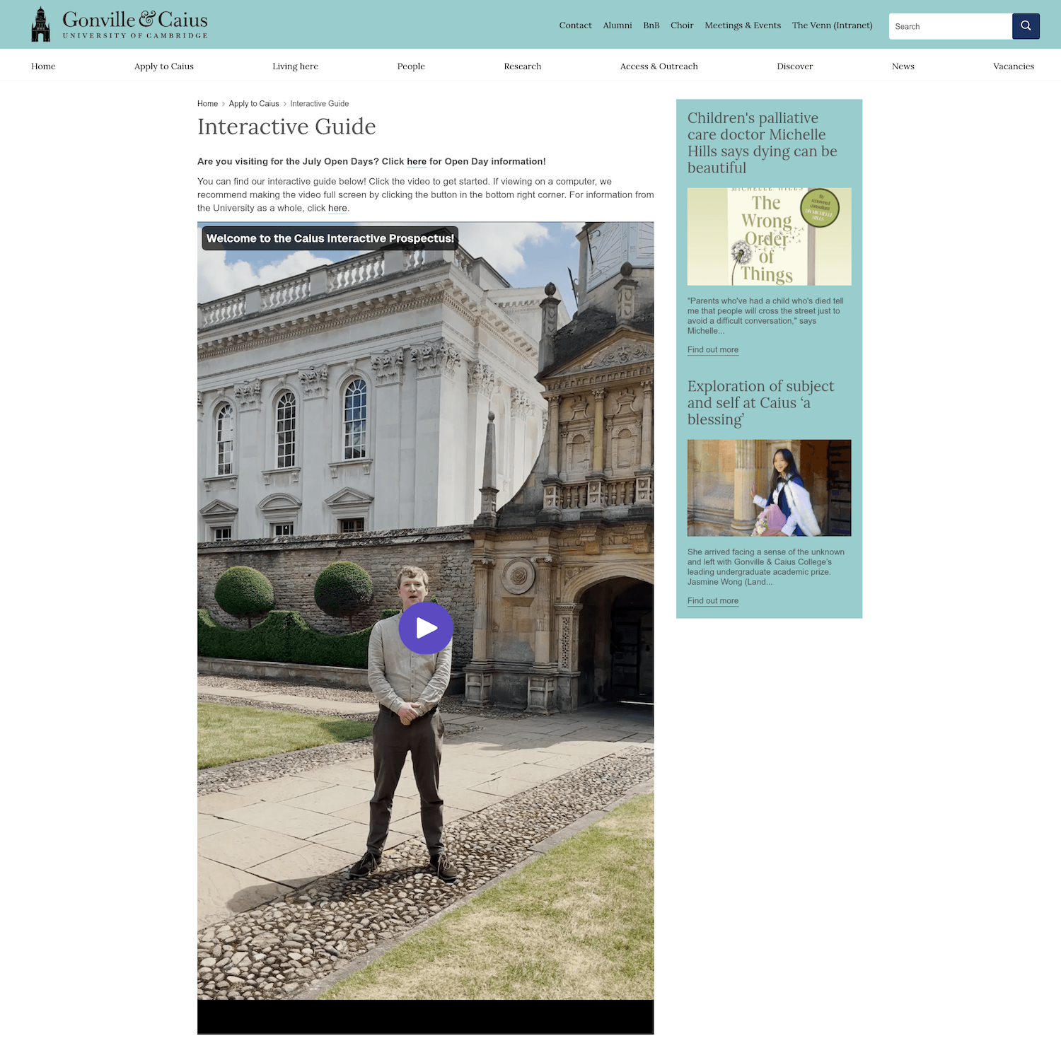 Interactive content and video for higher ed