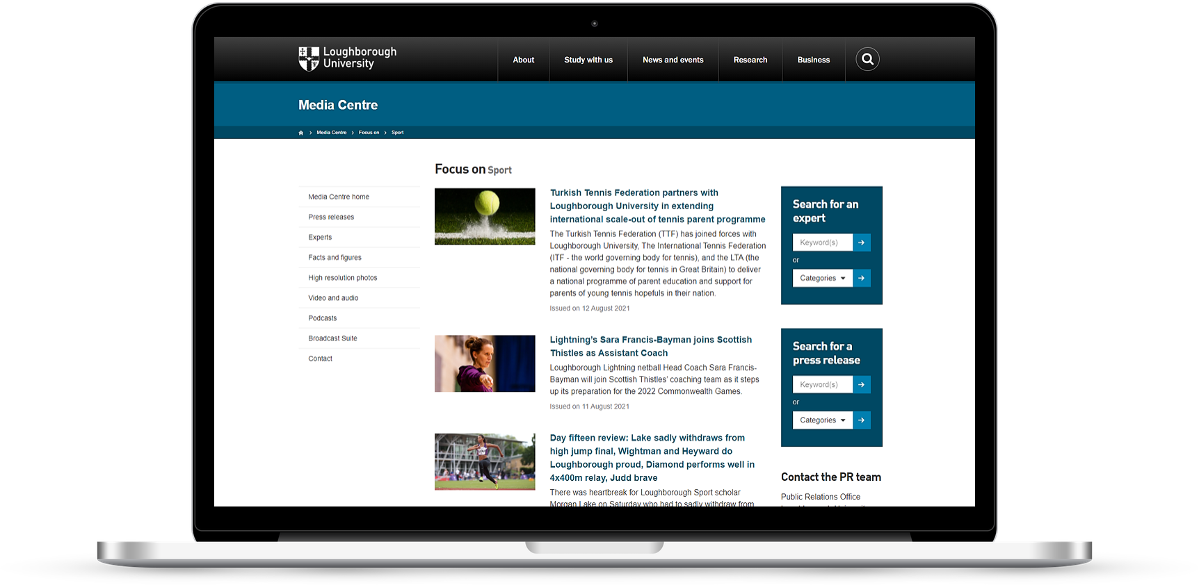 Loughborough University Olympics News Website