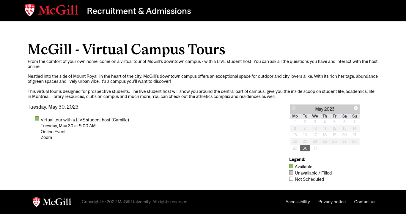 McGill-virtual campus tour