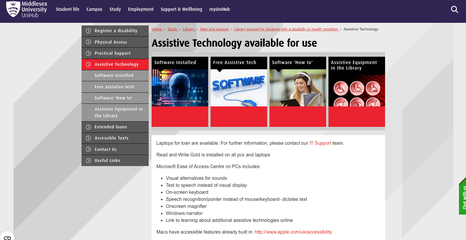 Middlesex University Accessibility Hub