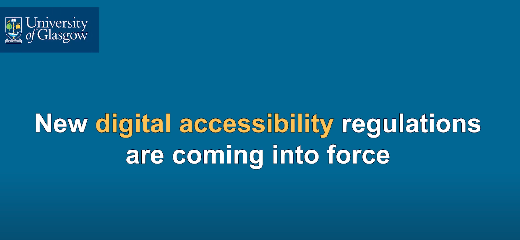 Glasgow University accessibility video