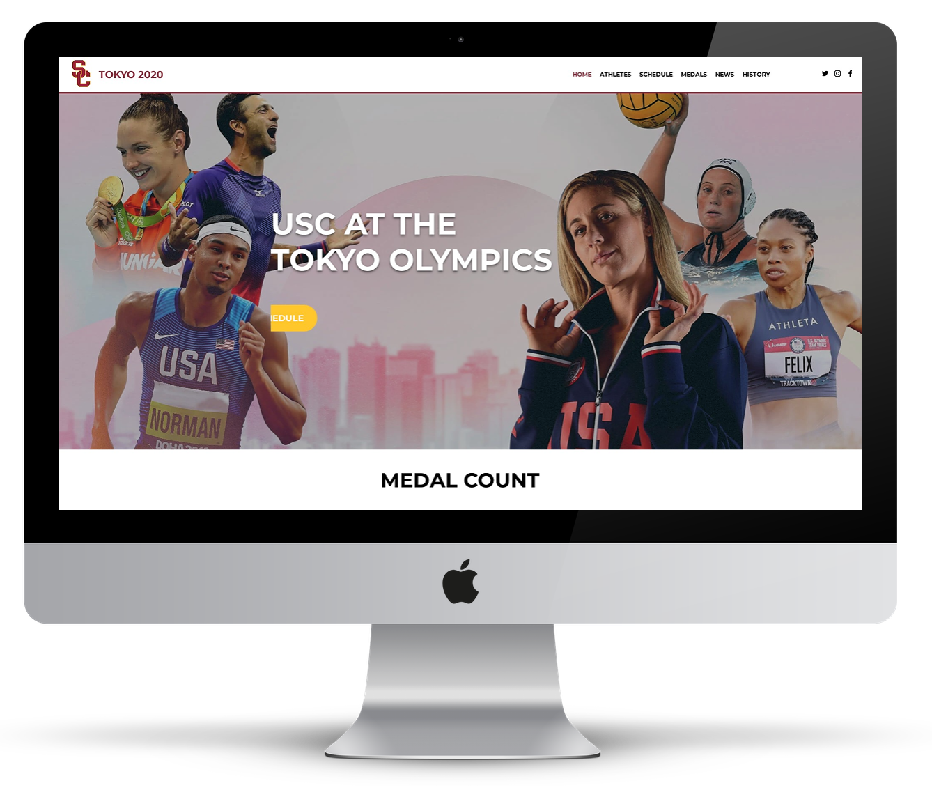 USC Olympics Microsite Homepage