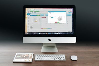 Image of Apple Computer with keyboard and mouse 
