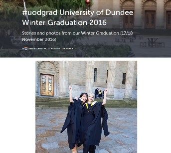 University of Dundee graduation images in Storify 