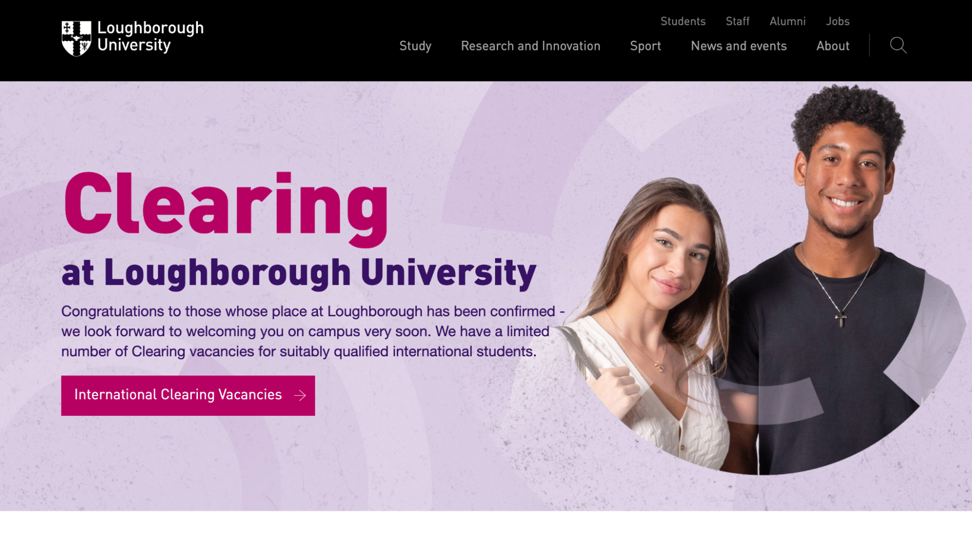 higher education clearing 2026 examples-