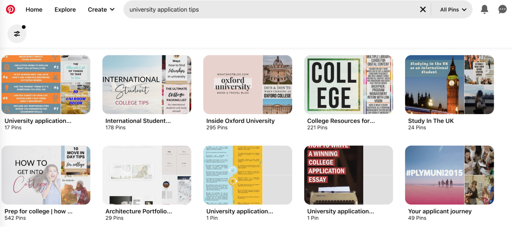 how to use pinterest for higher education