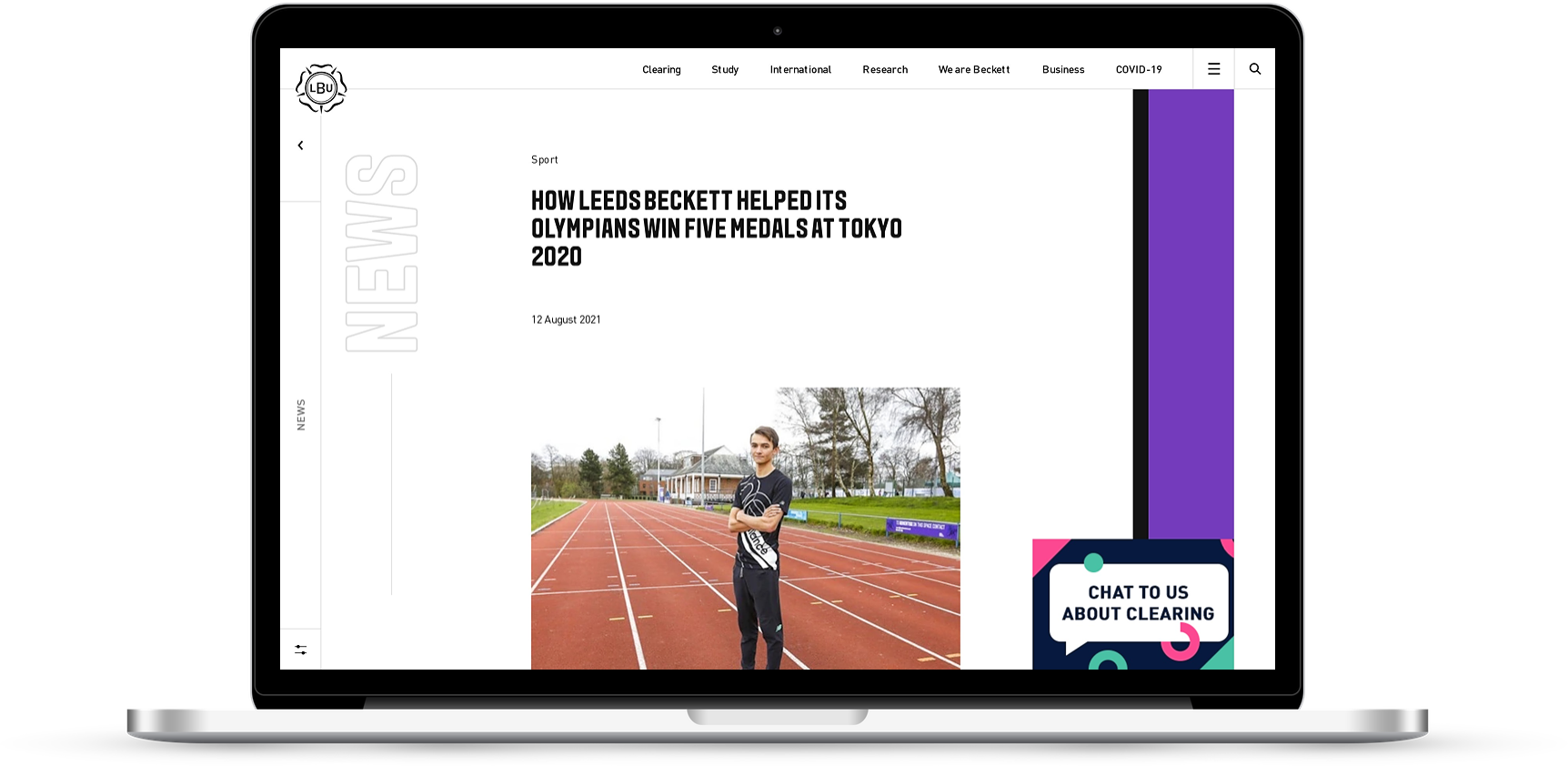 Leeds Beckett University Olympics News website