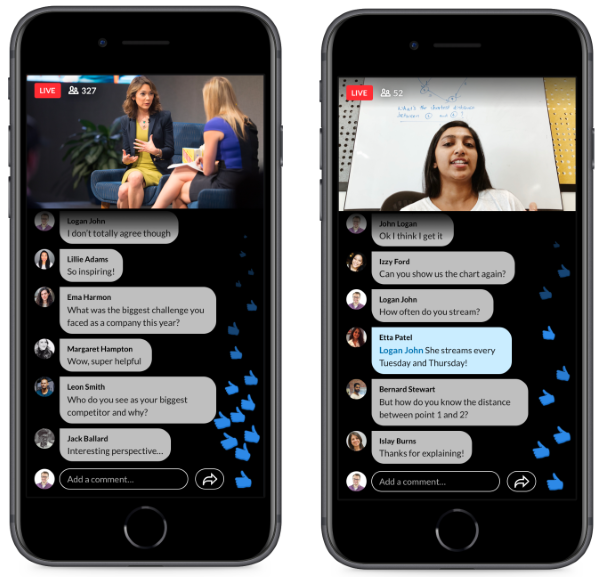 LinkedIn Live Screenshots
