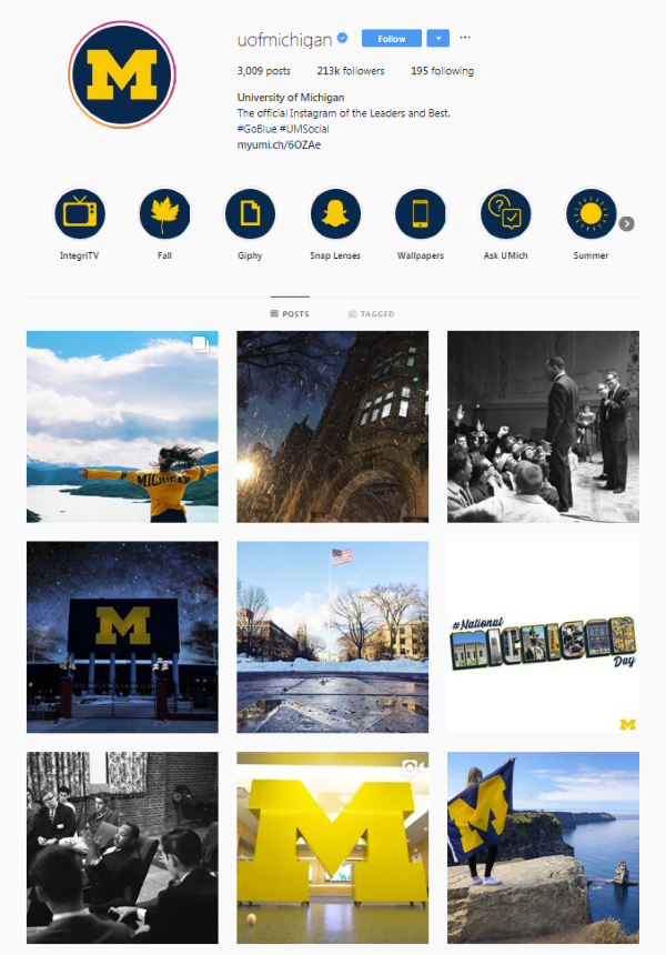 Michigan Instagram