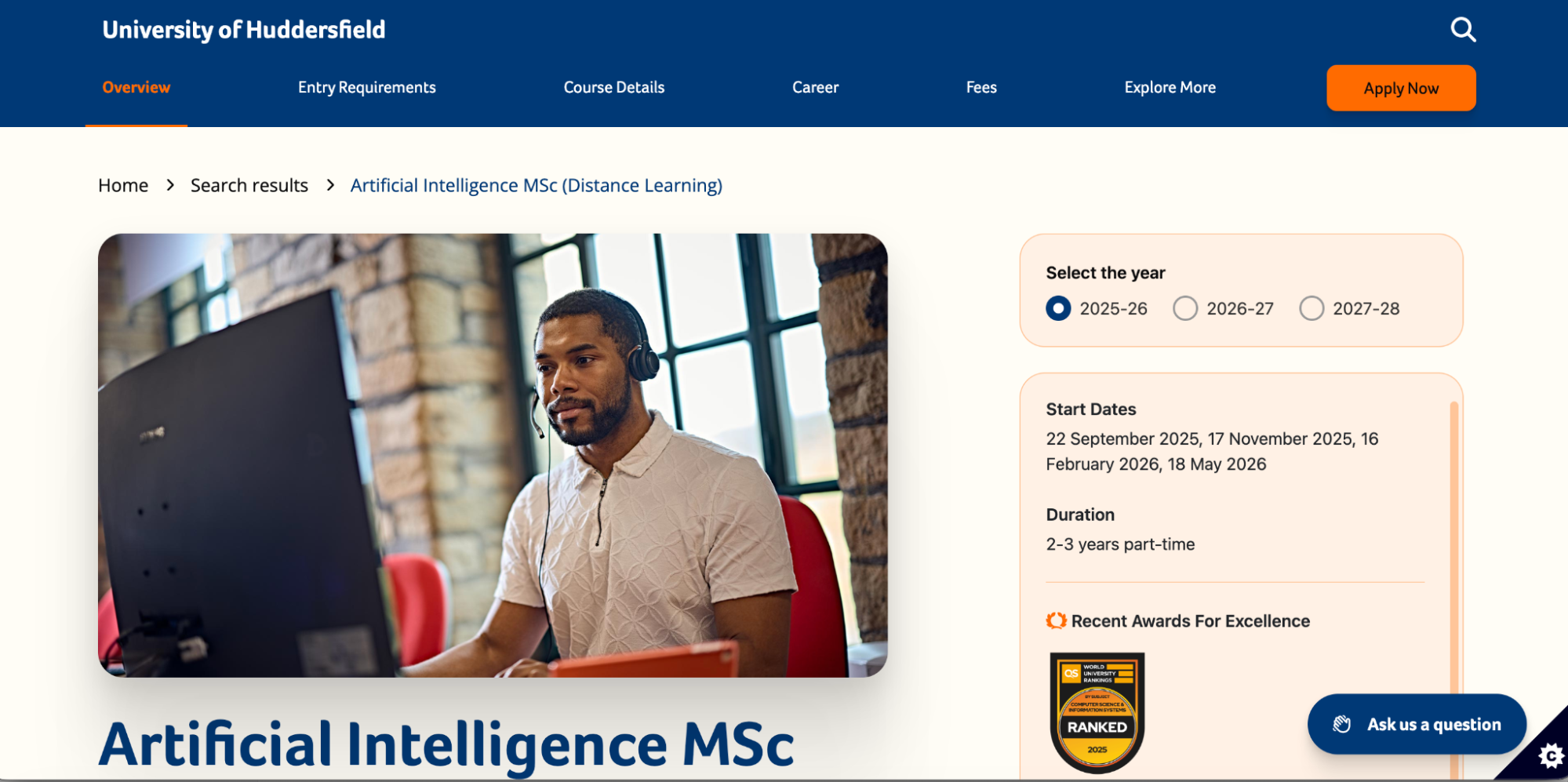 university of huddersfield coursefinder